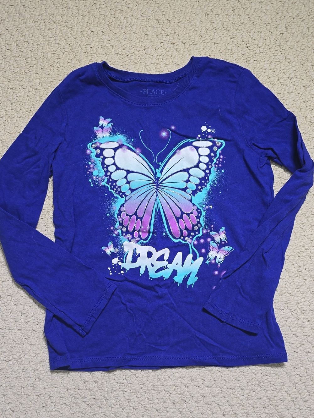 💜5/$30💜 The Children's Place Royal Purple Butterfly 'Dream' Long-Sleeve Tee